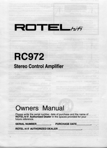 Rotel 972 amplificatore - rotel,