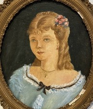 ANTICO DIPINTO OLIO Ritratto