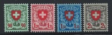 1924 SWITZERLAND - Cross and Shield, No. 208/211, 4 Values, MNH**