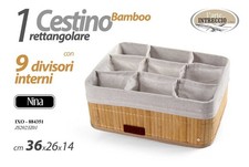 Organizer cestino cesta bamboo - organizer,