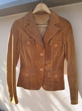 Giacca blazer donna scamosciata vintage taglia M 