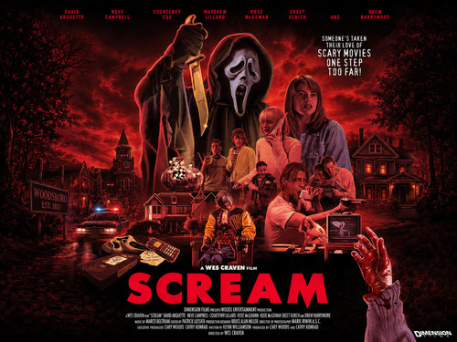 Scream 1996 quad poster stampa - scream,