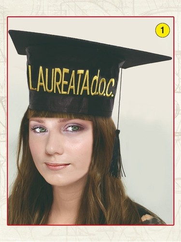 Cappello laurea tessuto - laurea, in