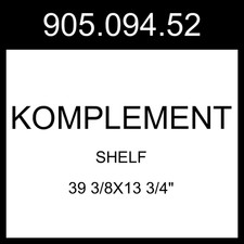 IKEA KOMPLEMENT Mensola Grigio Scuro 39 3/8x13 3/4" 905.094.52