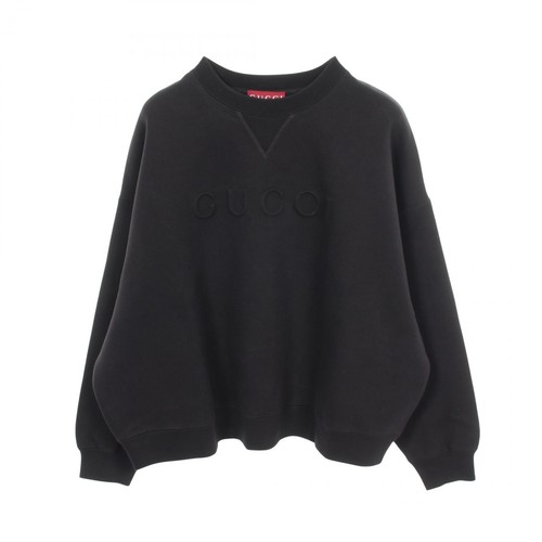 Felpa gucci logo rilievo - felpa, in