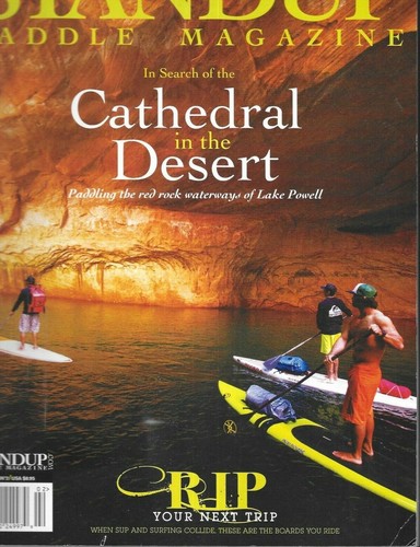 Stand paddle magazine - up, lake