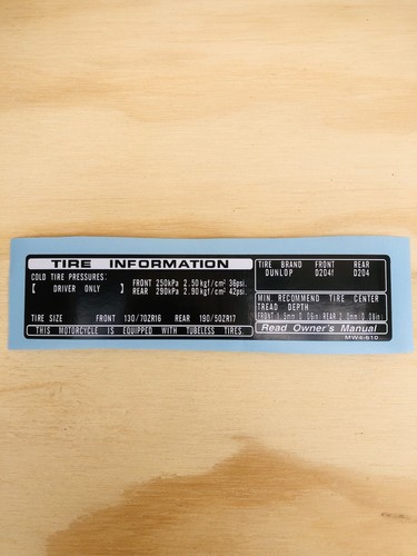 Honda rc45 adesivo tire - 45,