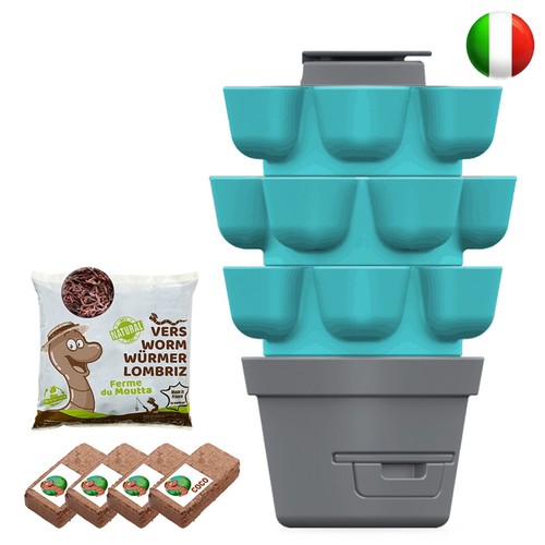 Wormgarden turchese livelli - turchese, 3
