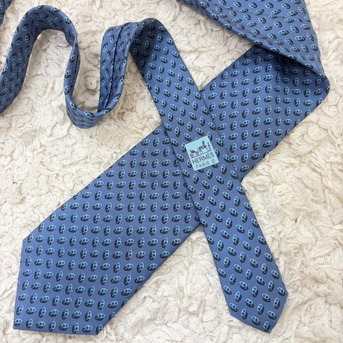 Hermes cravatta seta chaine - in,