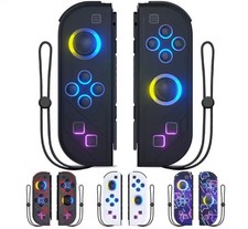 Gamepad Wireless per Nintendo Switch/OLED/Lite - Joypad LED RGB Turbo Vibrazione