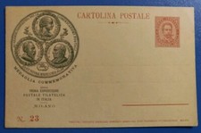 1899 1° esposizione filatelica in Italia - Milano - intero postale commemorativo