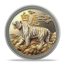 Moneta Portafortuna Tigre