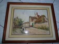 Superb Rare Antique Watercolor