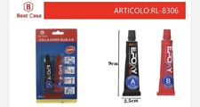 RESINA EPOSSIDICA ADESIVO BICOMPONENTE COLLA forte metallo legno plastica tubo
