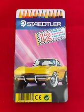 Staedtler scatola di metallo, 12 matite colorate, VINTAGE