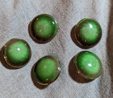 Lotto di 5, bottoni verdi