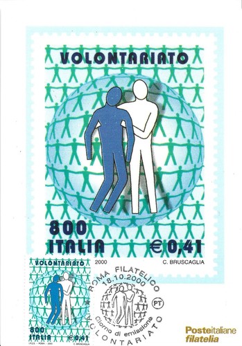 Cartolina filatelica 2000 - filatelica,