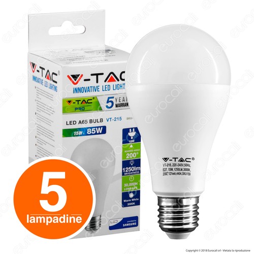 Lampadine led tac pro e27 - 5,