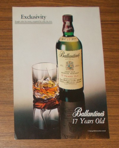 Rara pubblicità ballantines - rara,