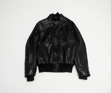Vintage Black Leather Bomber