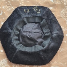 Berretto Fred Perry x Amy Winehouse Edizione Speciale Nero Pelliccia Ecopelliccia - Taglia Unica