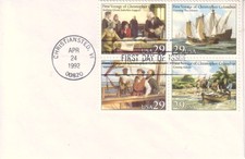 1992 ITALIA Usa Colombo blocco FDC Congiunta Gemella con Italia.4