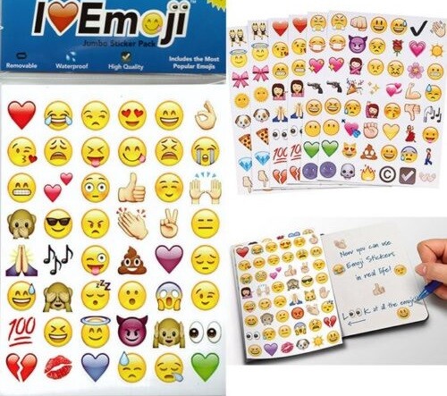 Adesivi emoji smile faccia - emoji,