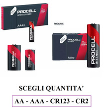 Batterie PROCELL INTENSE DURACELL AA AAA CR123 CR2 alcaline litio PROFESSIONALI