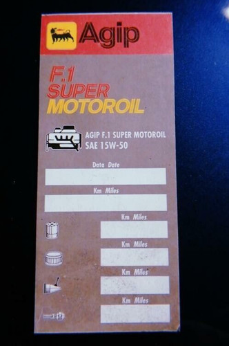 Agip super motor oil - agip, f.1