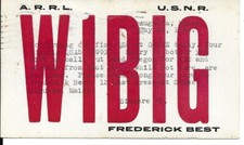 Scheda radio QSL 1948 Augusta