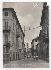 Casale Monferrato (Alessandria) - Via Garibaldi - Viaggiata 1956 (Biciclette) 