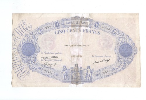 Banconota francia 500 - francia,