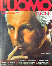 L'UOMO VOGUE Magazine September 1990 GIORGIO ARMANI Antonio Banderas VTG
