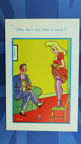 Saucy comic postcard - saucy, 1950s