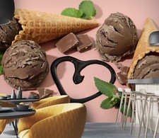 Gelato al cioccolato 3D H4691 carta da parati quadro autoadesivo adesivo rimovibile