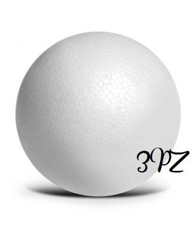 Sfere polistirolo 10cm - polistirolo, 3pz