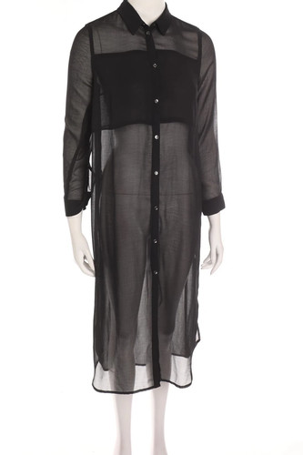 Hemd bluse lang long m - hemd-bluse,