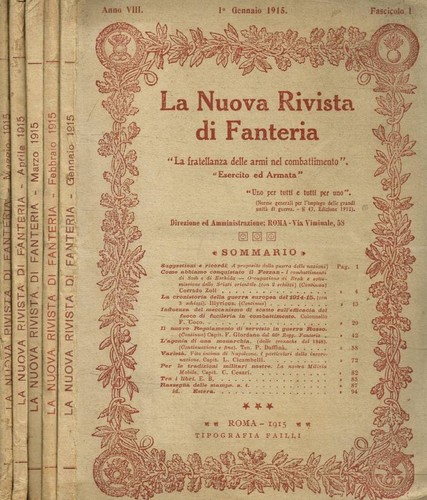Nuova rivista fanteria - rivista, di