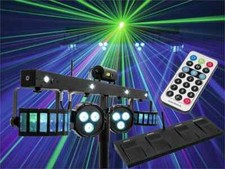 Eurolite LED KLS Laser Bar Set Luci FX 2x Derby + 2x Spot + 4x Strobo + Laser