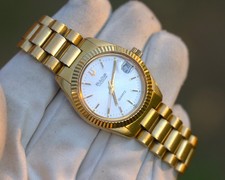 Orologio Bulova calendar quarzo donna oro vintage raro