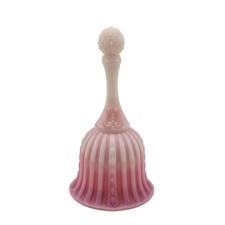 Campana vintage Fenton Rosaline Faberge timbrata all'interno Fenton