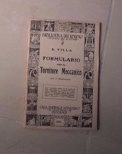 BIBLIOTECA DEL POPOLO FORMULARIO PER IL TORNITORE MECCANICO N. 653 1922