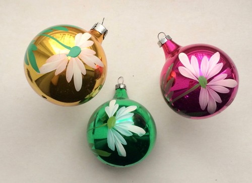 Set hand painting glass - of, 3