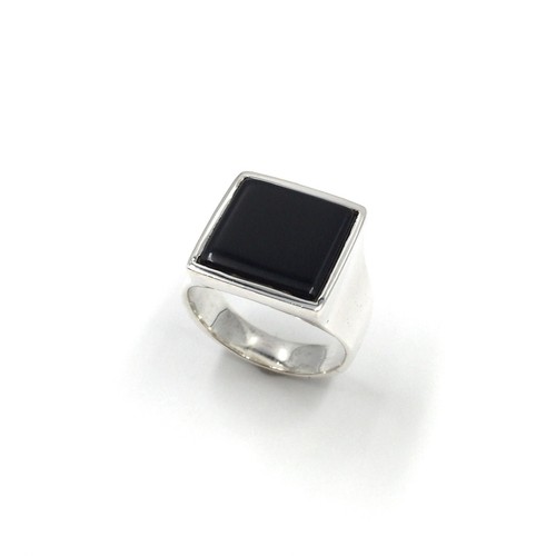 Anello argento 925 onice - anello,
