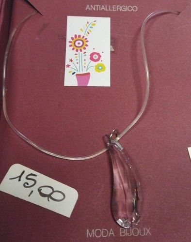 Collana goccia trasparente - -,