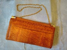 Borsa in pelle di rettile, originale anni '70, perfette condizioni, 32x18 cm