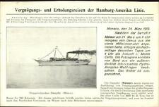 Hamburg-America Hamburg America Moncao piroscafo METEOR cartolina usata