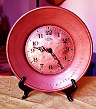 OROLOGIO IN RAME Ø 25 Cm DA PARETE ANNI '80 HECHINGER QUARTZ LANCETTE DA COTROLL