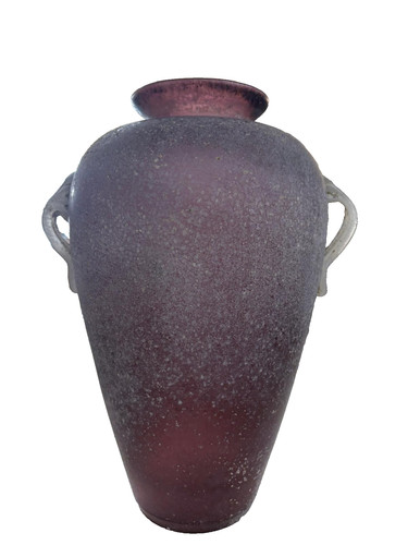 Vaso murano scavo viola - vaso,
