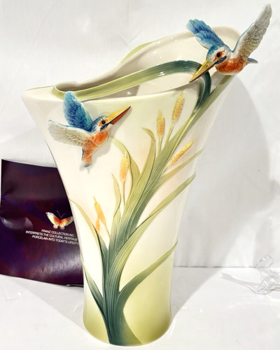 Vaso kingfisher porcellana - vaso,